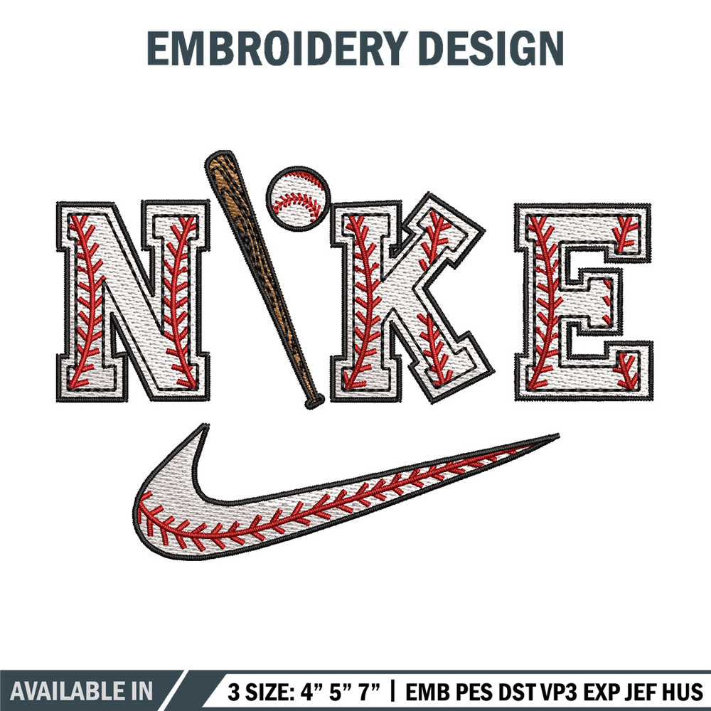 Baseball x nike embroidery design, Baseball embroidery, Nike design, Embroidery shirt, Embroidery file, Digital download.jpg