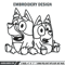 Bluey Bingo Coloring Pages Embroidery, Bluey Embroidery, Embroidery File, cartoon design, logo shirt, Digital download..jpg