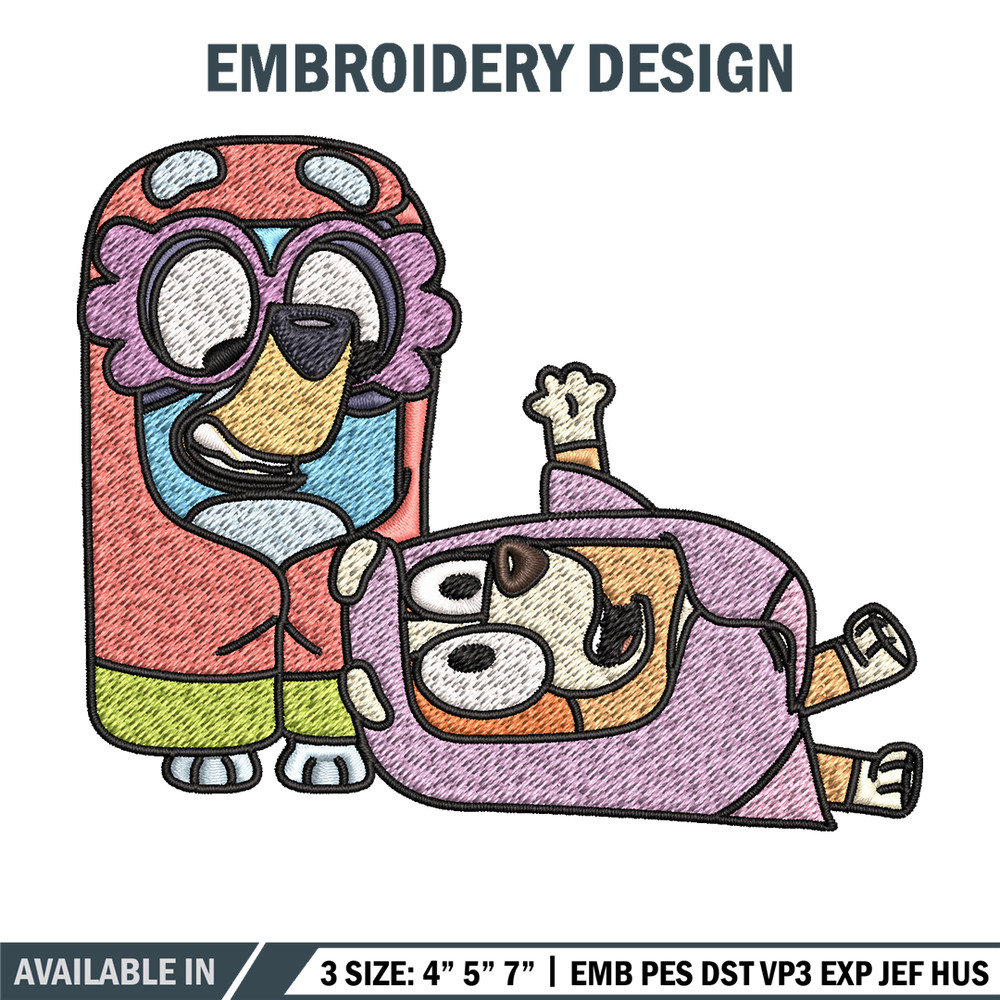 Bluey bingo Embroidery design, Bluey bingo Embroidery, Embroidery File, cartoon design, cartoon shirt, Digital download.jpg