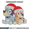 Bluey x Bingo Embroidery Design, Bluey Embroidery, Embroidery File, Chrismas Embroidery, Anime shirt, Digital download.jpg