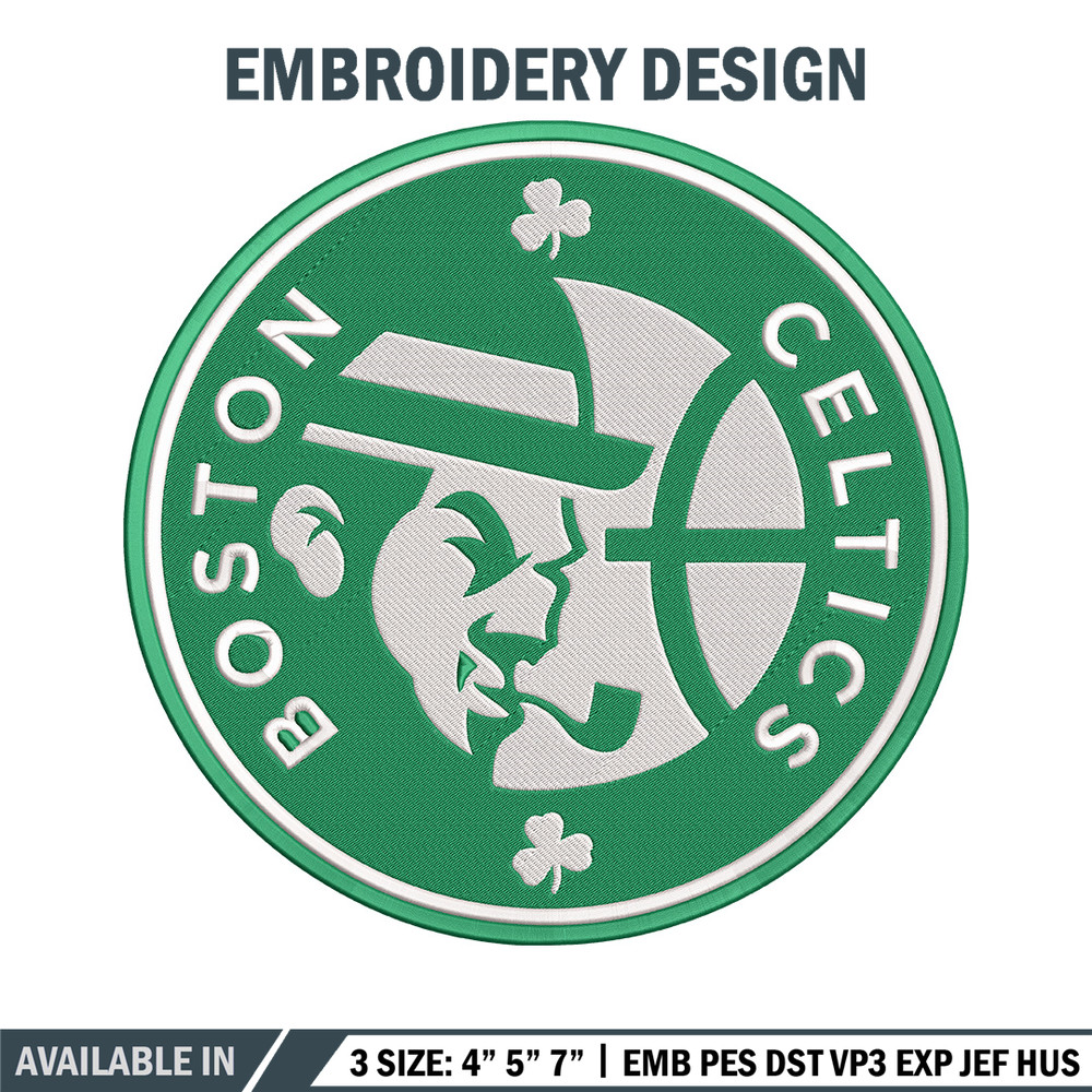 Boston Celtics logo embroidery design, NBA embroidery, Sport embroidery,Logo sport embroidery, Embroidery design.jpg