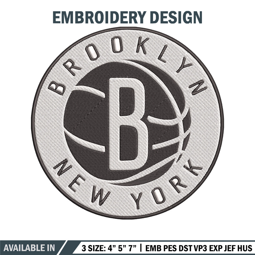 Brooklyn Nets Basketball embroidery design, NBA embroidery,Sport embroidery, Logo sport embroidery, Embroidery design.jpg