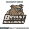 Bryant Bulldogs mascot embroidery design, NEC embroidery,Sport embroidery, logo sport embroidery, Embroidery design.jpg