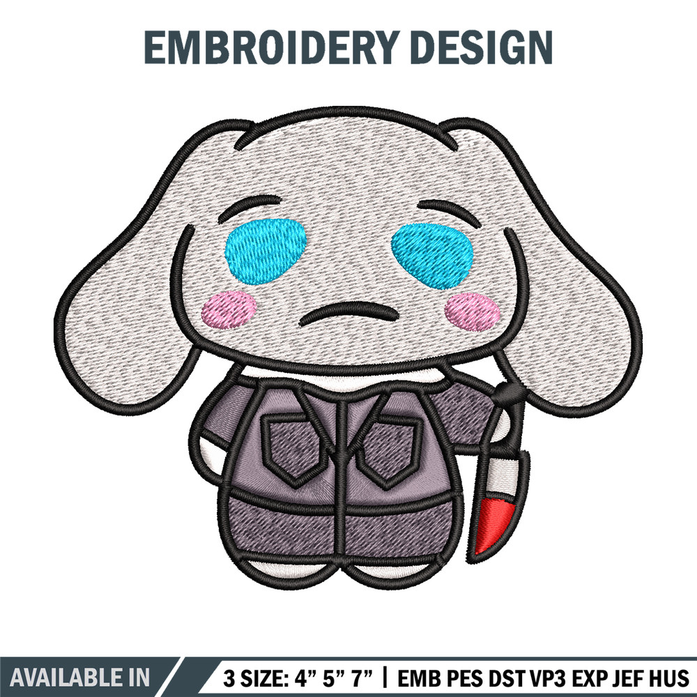 Bunny horror cartoon Embroidery design, Bunny horror Embroidery, logo design, Embroidery File, Instant download..jpg