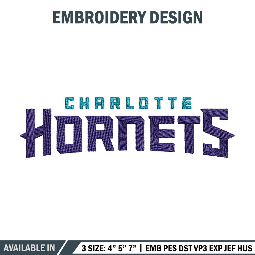 Charlotte Hornets logo embroidery design,NBA embroidery, Sport embroidery, Embroidery design,Logo sport embroidery.jpg
