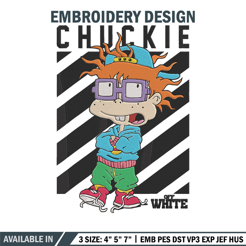 Chuckie Finster Embroidery Design, Rugrats Embroidery, Embroidery File, Anime Embroidery, Anime shirt,Digital download..jpg