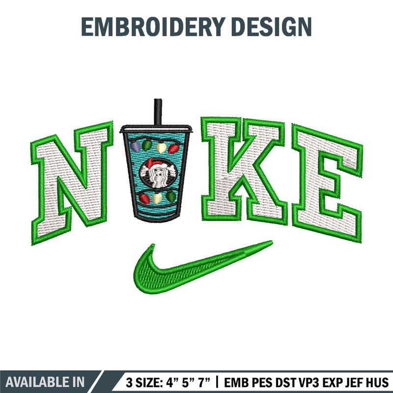 Cup green x nike embroidery design, Cup embroidery, Nike design, Embroidery shirt, Embroidery file, Digital download.jpg