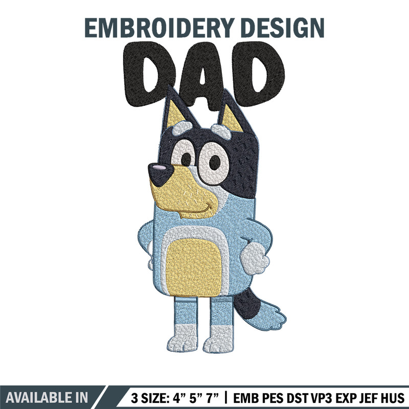 Dad bluey Embroidery, Bluey Cartoon Embroidery, cartoon Embroidery, Embroidery File, cartoon shirt, digital download.jpg