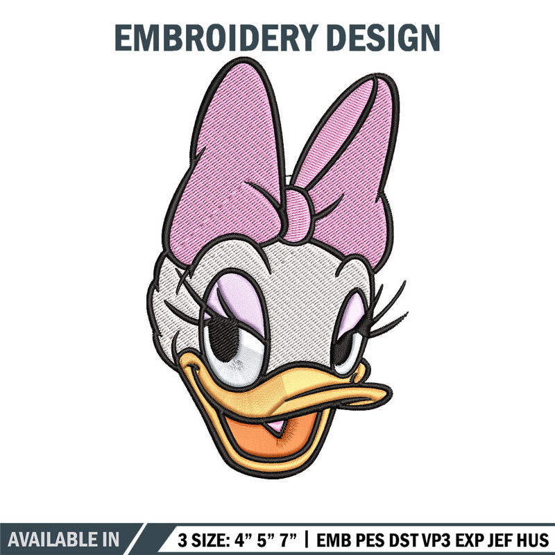 Daisy Duck Embroidery Design, Disney Embroidery, Embroidery design, cartoon shirt, Embroidery File, Digital download..jpg