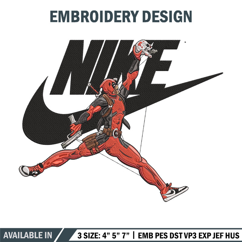 Deadpool nike Embroidery Design, Deadpool Embroidery, Embroidery File,Nike Embroidery, Anime shirt, Digital download.jpg