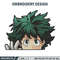 Deku Peek Embroidery Design, Mha Embroidery, Embroidery File, Anime Embroidery, Anime shirt, Digital download.jpg
