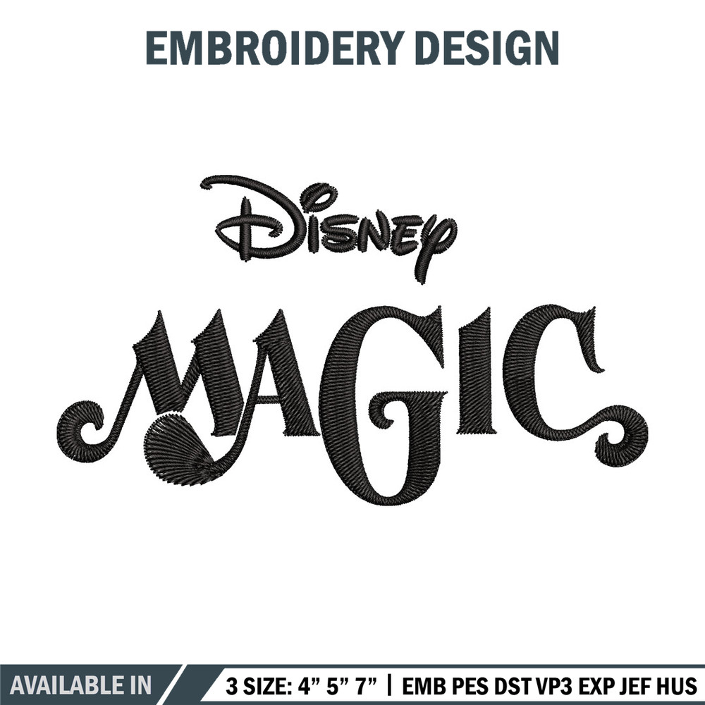 Disney Magic Embroidery Design, Disney logo Embroidery, Embroidery File, Embroidery design, Digital download..jpg