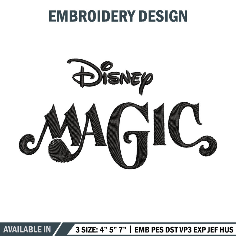 Disney Magic Embroidery Design, Disney logo Embroidery, Embroidery File, Embroidery design, Digital download..jpg