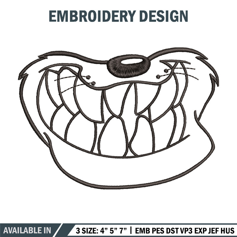 Dog black white embroidery design, cartoon embroidery, cartoon design, Embroidery file, cartoon shirt, Instant download.jpg