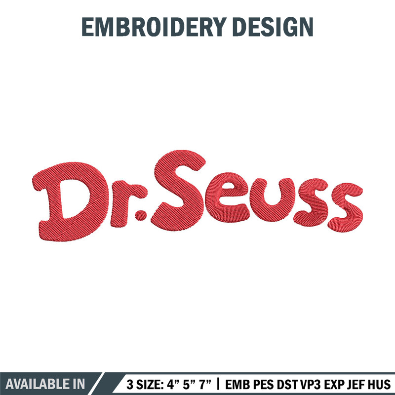 Dr seuss logo Embroidery Design, Dr seuss Embroidery, Embroidery File, Embroidery design, Digital download..jpg