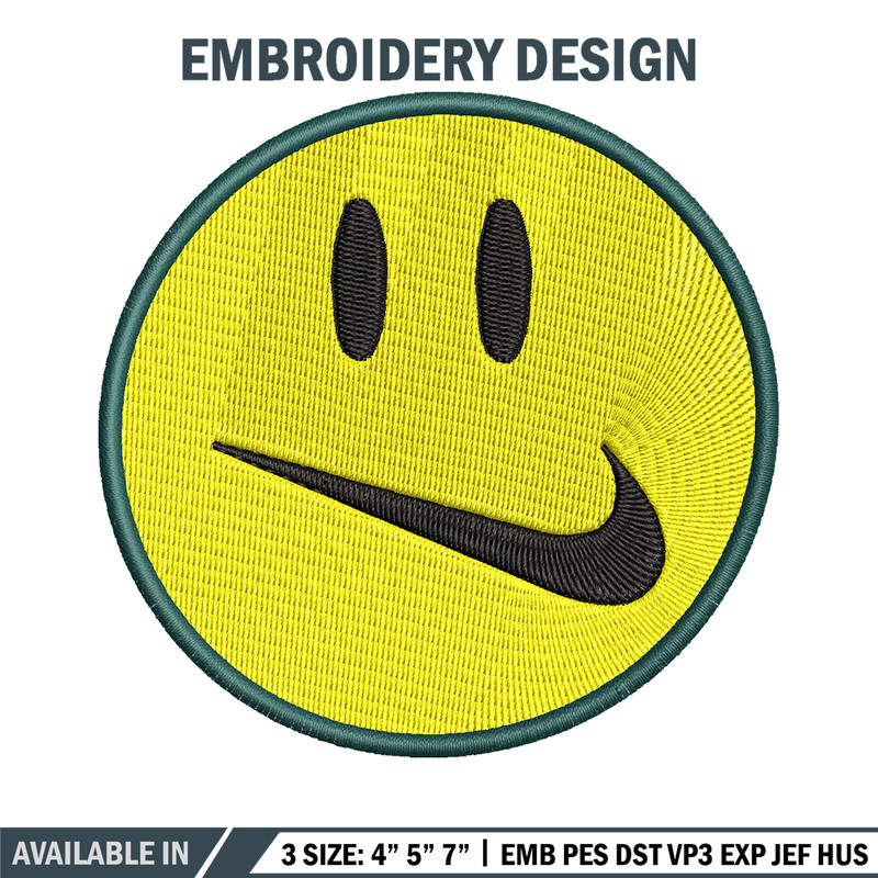 Emoji smile swoosh embroidery design, Emoji embroidery, logo design, embroidery file, logo shirt, Digital download.jpg