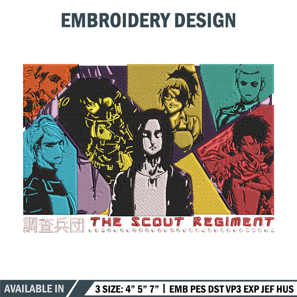 Eren friends Embroidery Design, Aot Embroidery, Embroidery File, Anime Embroidery, Anime shirt, Digital download.jpg