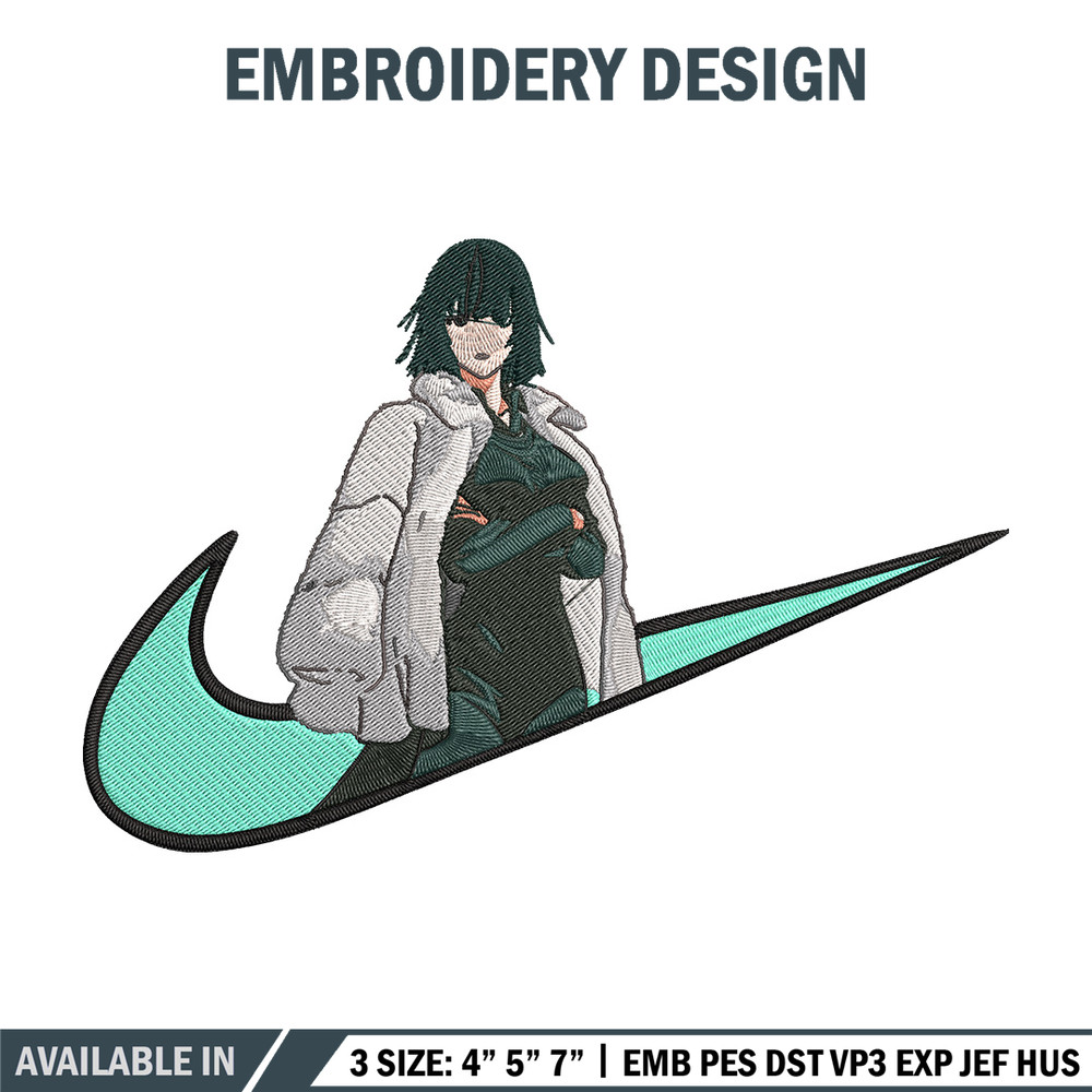 Fubuki nike Embroidery Design,One punch man Embroidery, Embroidery File, Nike Embroidery,Anime shirt,Digital download.jpg