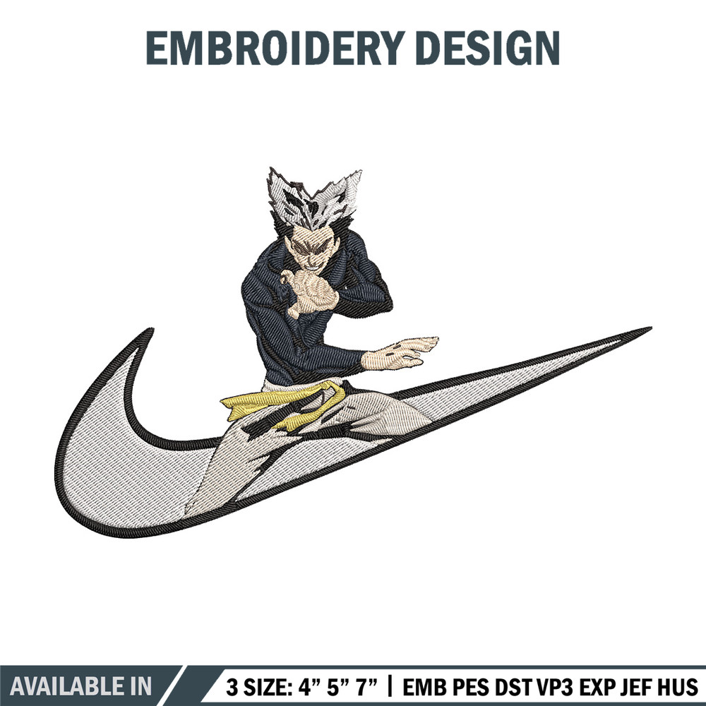 Garou x nike Embroidery Design, One punch man Embroidery, Embroidery File, Nike Embroidery, Anime shirt,Digital download.jpg