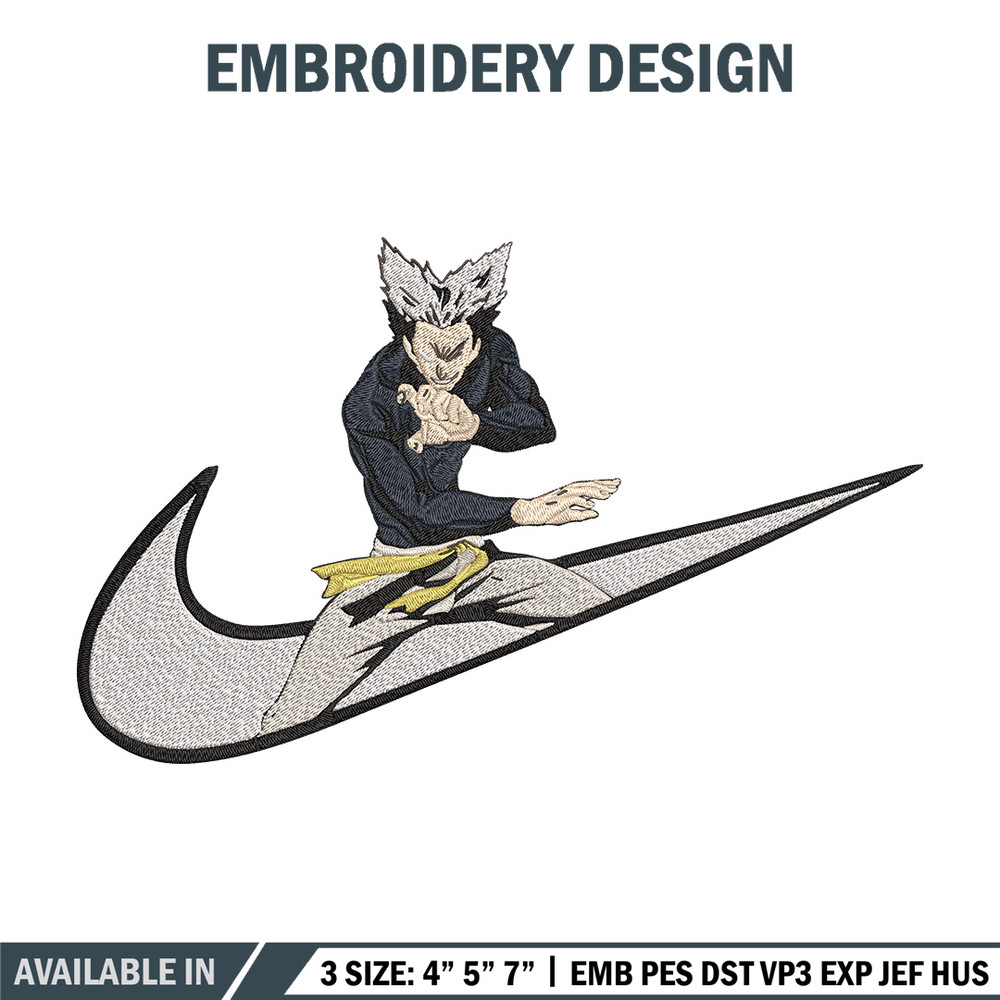 Garou x nike Embroidery Design, One punch man Embroidery, Embroidery File,Nike Embroidery, Anime shirt, Digital download.jpg