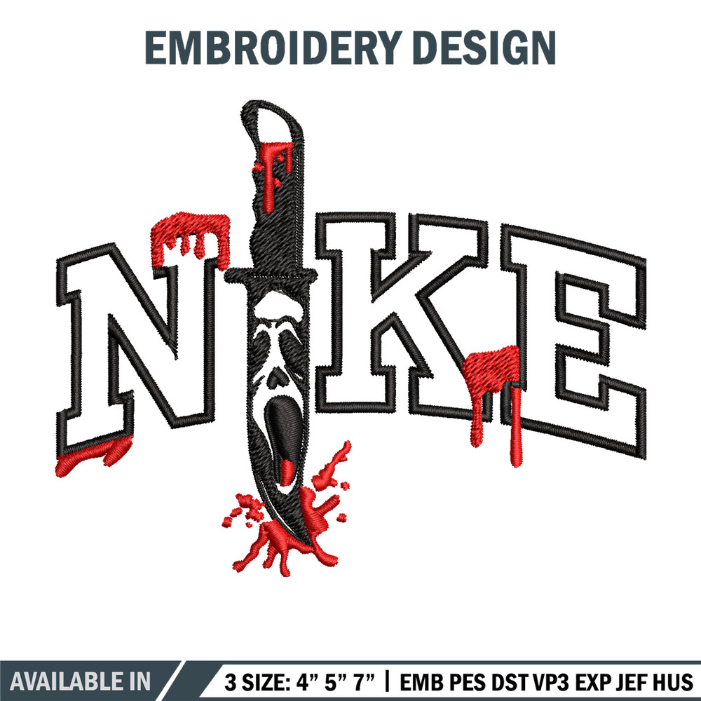 Ghost Face Nike Embroidery design, Ghost Face Nike Embroidery, Embroidery File, Nike design, Digital download..jpg