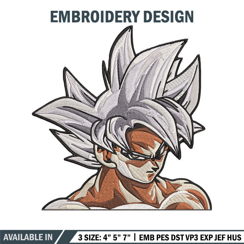 Goku mui Embroidery Design, Dragonball Embroidery, Embroidery File, Anime Embroidery, Anime shirt, Digital download.jpg