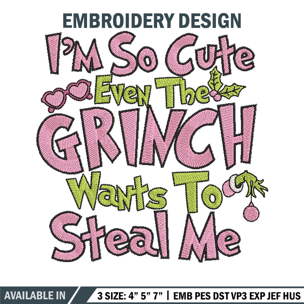 Grinch cute embroidery design, Grinch embroidery, Chrismas design, Embroidery shirt,Embroidery file,Digital download.jpg