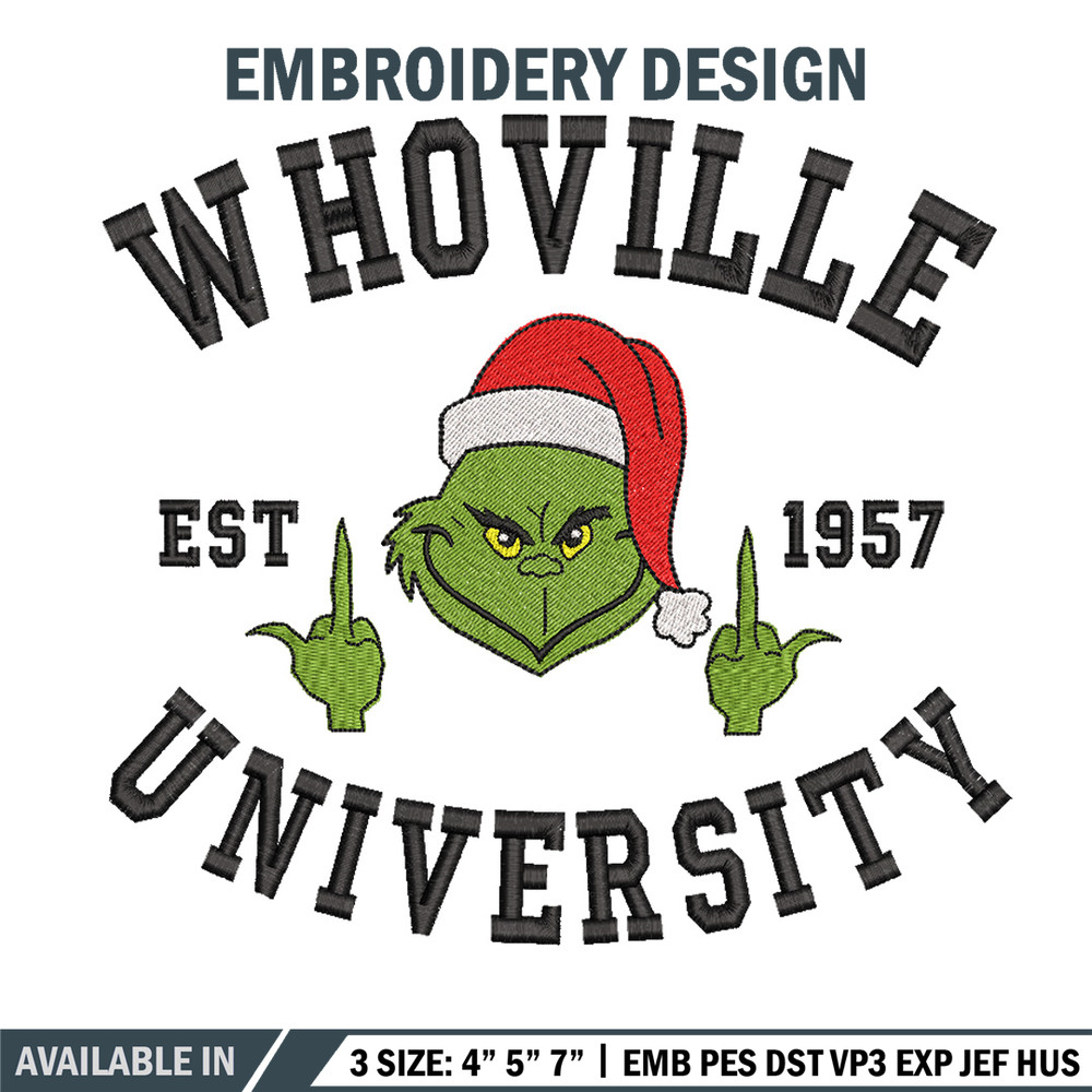 Grinch est1957 embroidery design, Grinch embroidery, Chrismas design, Embroidery file,Embroidery shirt, Digital download.jpg