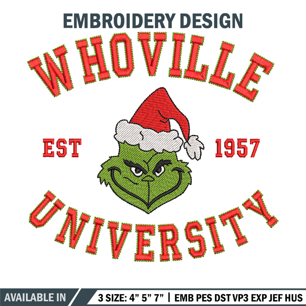 Grinch est1957 embroidery design, Grinch embroidery, Chrismas design, Embroidery shirt, Embroidery file,Digital download.jpg