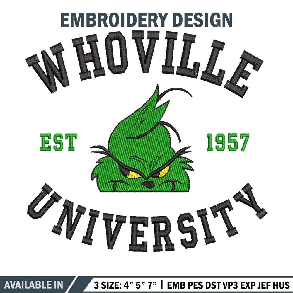 Grinch est1957 embroidery design,Grinch embroidery, Chrismas design, Embroidery file, Embroidery shirt, Digital download.jpg