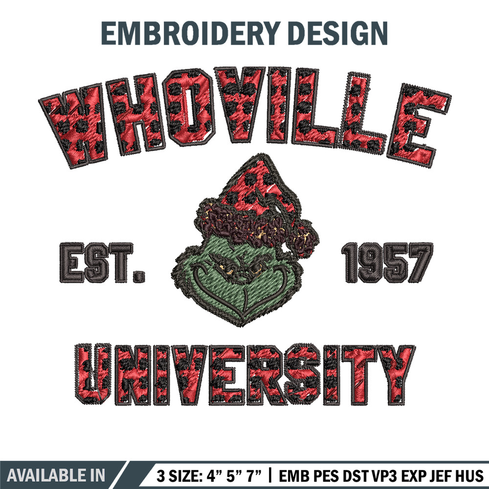 Grinch Whoville University Christmas Embroidery design, Grinch Christmas Embroidery, Grinch design, Digital download..jpg