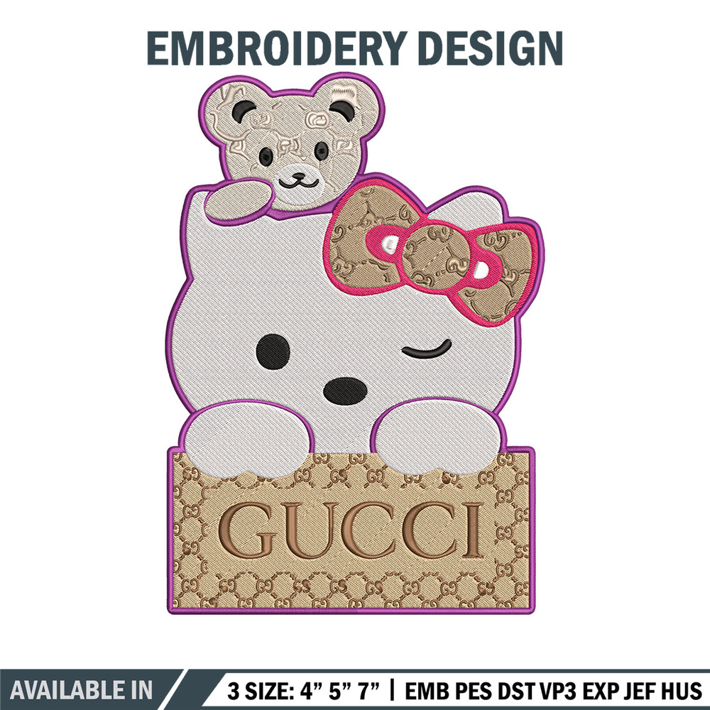 Gucci hello kitty Embroidery Design, Kitty Embroidery, Embroidery File, Gucci Embroidery, Anime shirt, Digital download.jpg