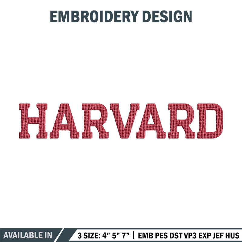 Harvard logo embroidery design, College embroidery, Sport embroidery, logo sport embroidery, Embroidery design.jpg
