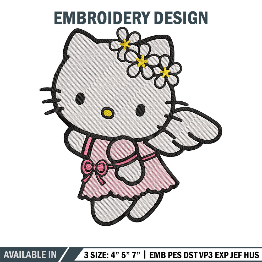 Hello Kitty angel Embroidery Design, Hello kitty Embroidery, Embroidery File, Anime Embroidery, Digital download.jpg