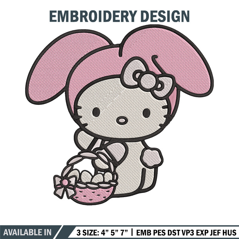 Hello Kitty Easter Embroidery Design, Hello kitty Embroidery, Embroidery File, Anime Embroidery, Digital download.jpg