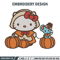 Hello kitty pumpkin Embroidery Design, Hello kitty Embroidery, Embroidery File, Anime Embroidery, Digital download.jpg