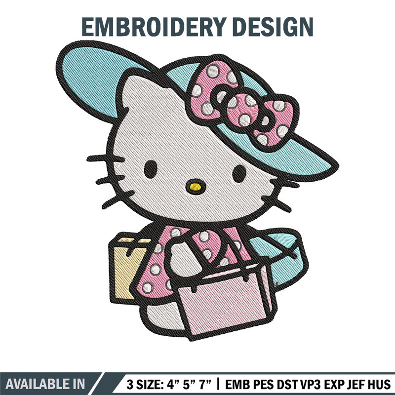 Hello kitty shopping Embroidery Design, Hello kitty Embroidery, Embroidery File, Anime Embroidery, Digital download.jpg
