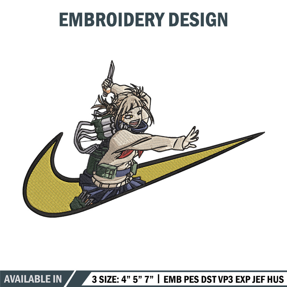 Himiko toga x nike Embroidery Design, Mha Embroidery, Embroidery File, Nike Embroidery, Anime shirt, Digital download.jpg