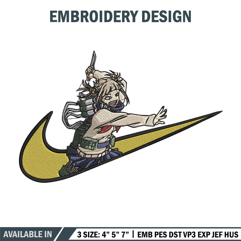 Himiko toga x nike Embroidery Design, Mha Embroidery, Embroidery File, Nike Embroidery, Anime shirt, Digital download.jpg