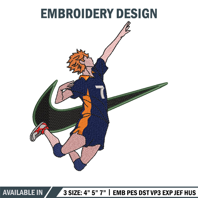 Hinata Shouyou Nike embroidery design, haykiuu embroidery, Nike design, anime design, anime shirt, Digital download.jpg