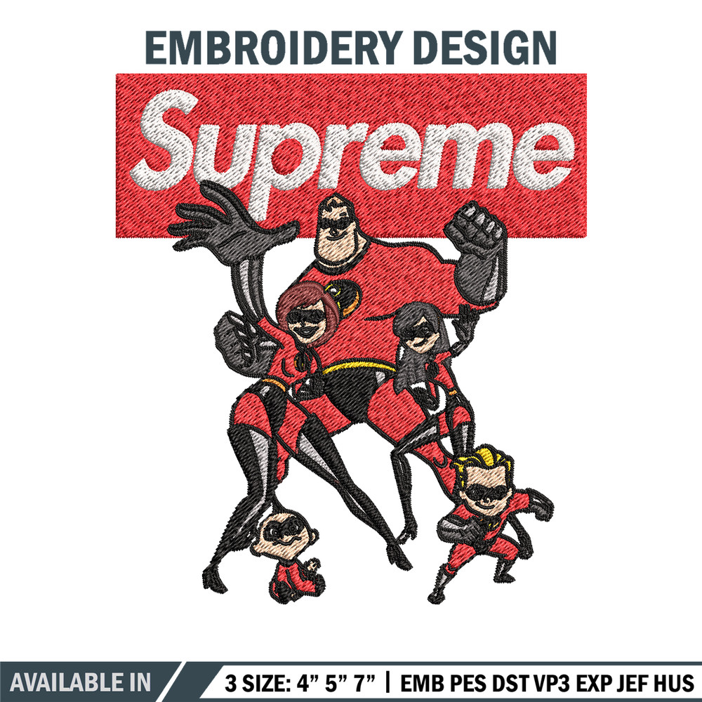 Incredibles supreme logo Embroidery design, supreme cartoon Embroidery, logo design, Embroidery File, Instant download..jpg