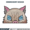 Inosuke Peeker Embroidery Design, Demon slayer Embroidery, Embroidery File, Anime Embroidery, Digital download..jpg