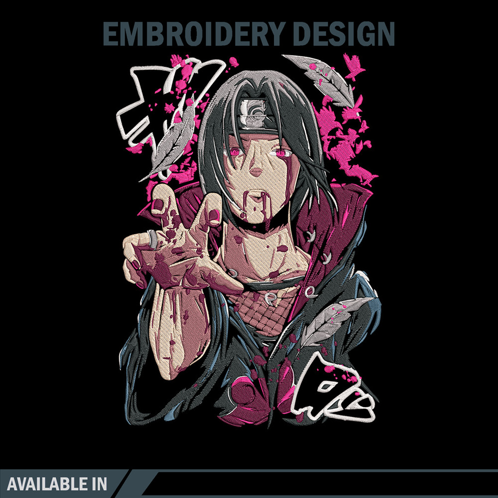 Itachi poster Embroidery Design,Naruto Embroidery, Embroidery File, Anime Embroidery,Anime shirt, Digital download..jpg