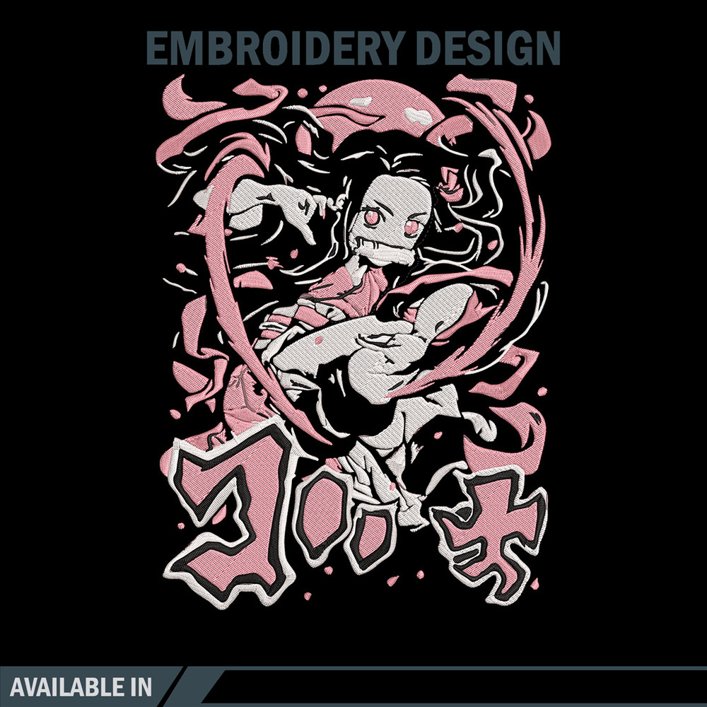 Kamado Nezuko cute Embroidery Design, Demon slayer Embroidery, Embroidery File, Anime Embroidery, Digital download.jpg