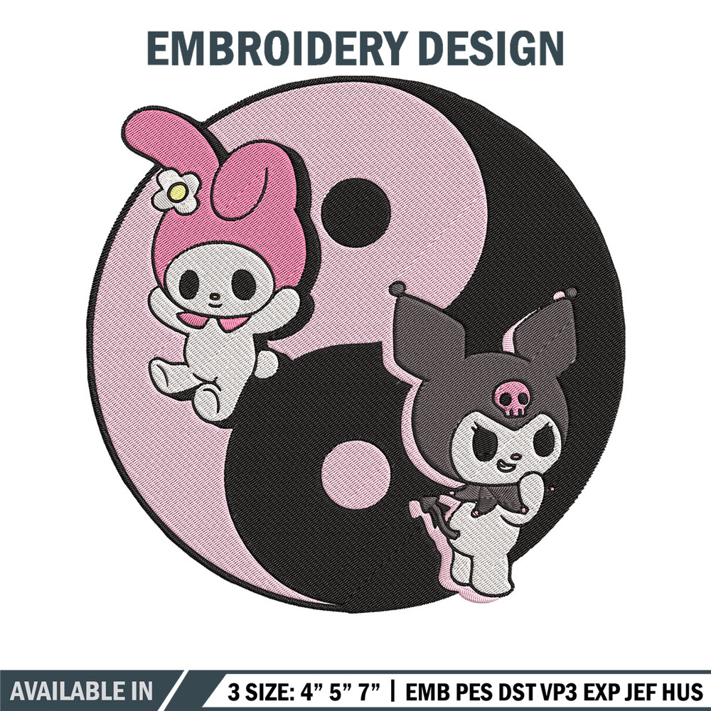 Kawaii Kuromi Embroidery Design, Hello kitty Embroidery, Embroidery File,Anime Embroidery, Anime shirt, Digital download.jpg