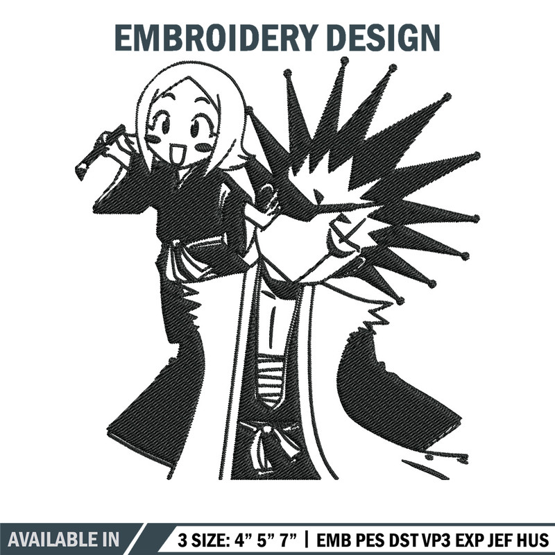 Kenpachi chibi Embroidery Design, Bleach Embroidery, Embroidery File, Anime Embroidery, Anime shirt, Digital download.jpg