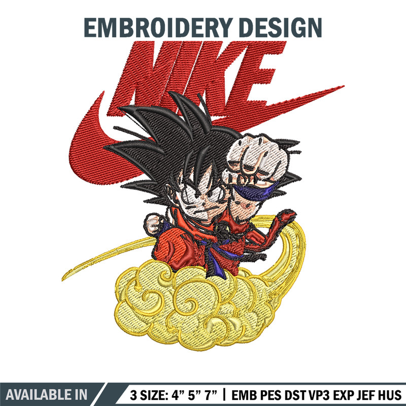 Kid Goku magic cloud Nike Embroidery design, Dragon ball Embroidery, Nike design, Embroidery file, Instant download..jpg