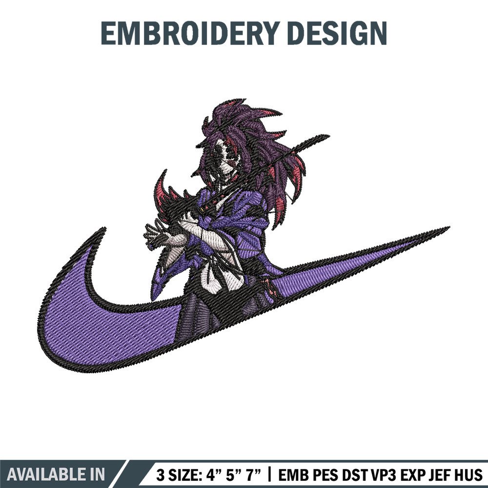 Kokushibo Embroidery Design, Demon slayer Embroidery, Embroidery File, Nike Embroidery, Anime shirt, Digital download.jpg