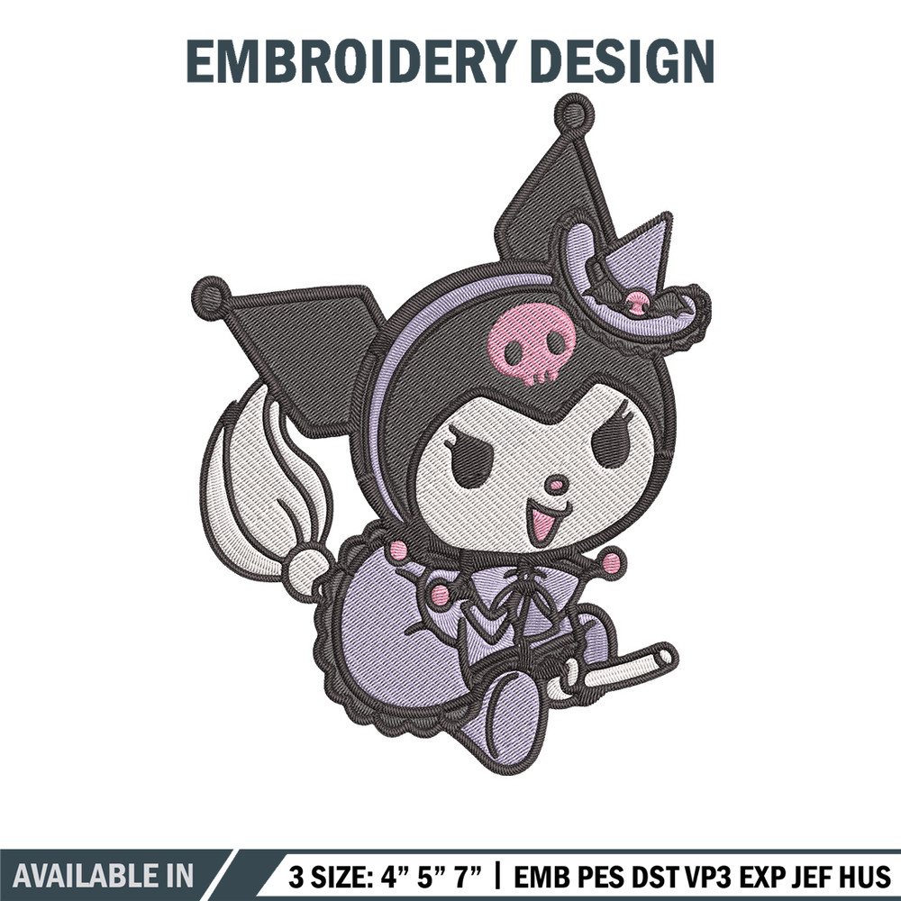 Kuromi Embroidery Design, Hello kitty Embroidery, Embroidery File,Anime Embroidery, Anime shirt, Digital download.jpg