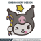 Kuromi face Embroidery Design, Hello kitty Embroidery, Embroidery File,Anime Embroidery, Anime shirt, Digital download.jpg